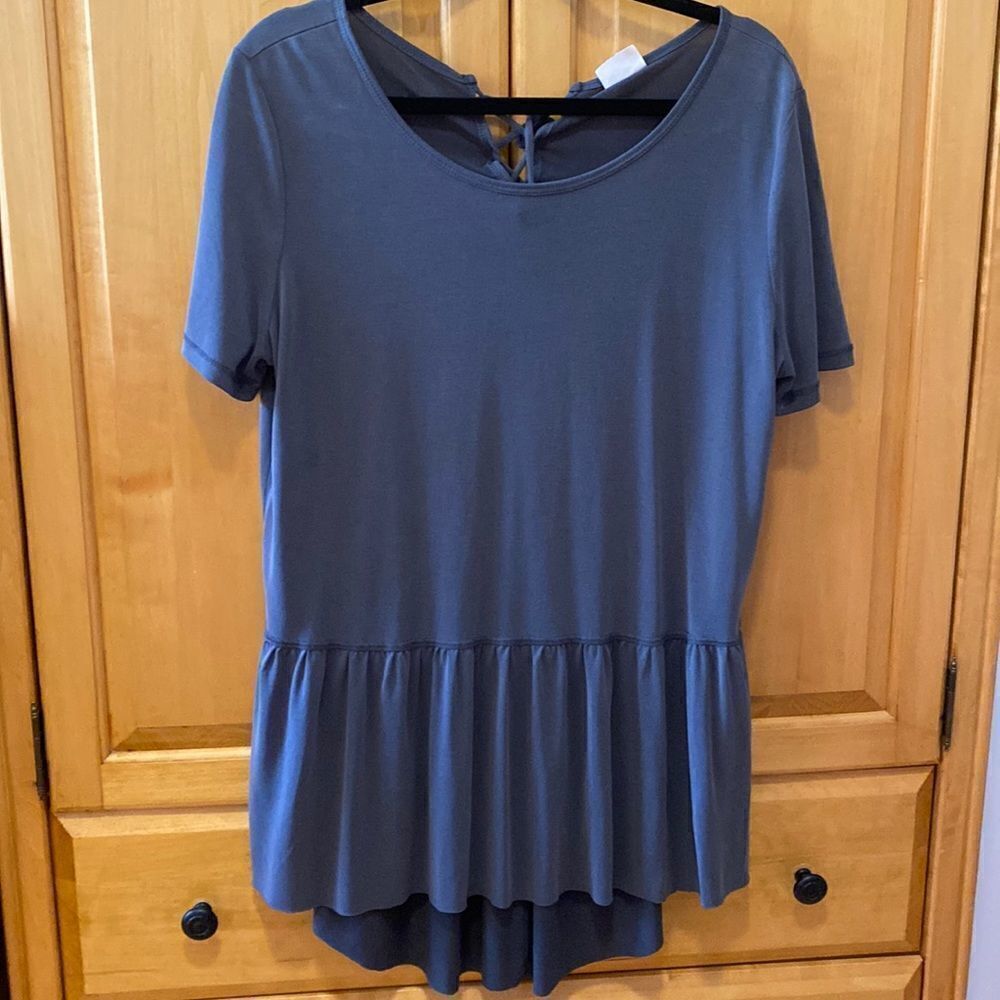 Charcoal grey boho top 